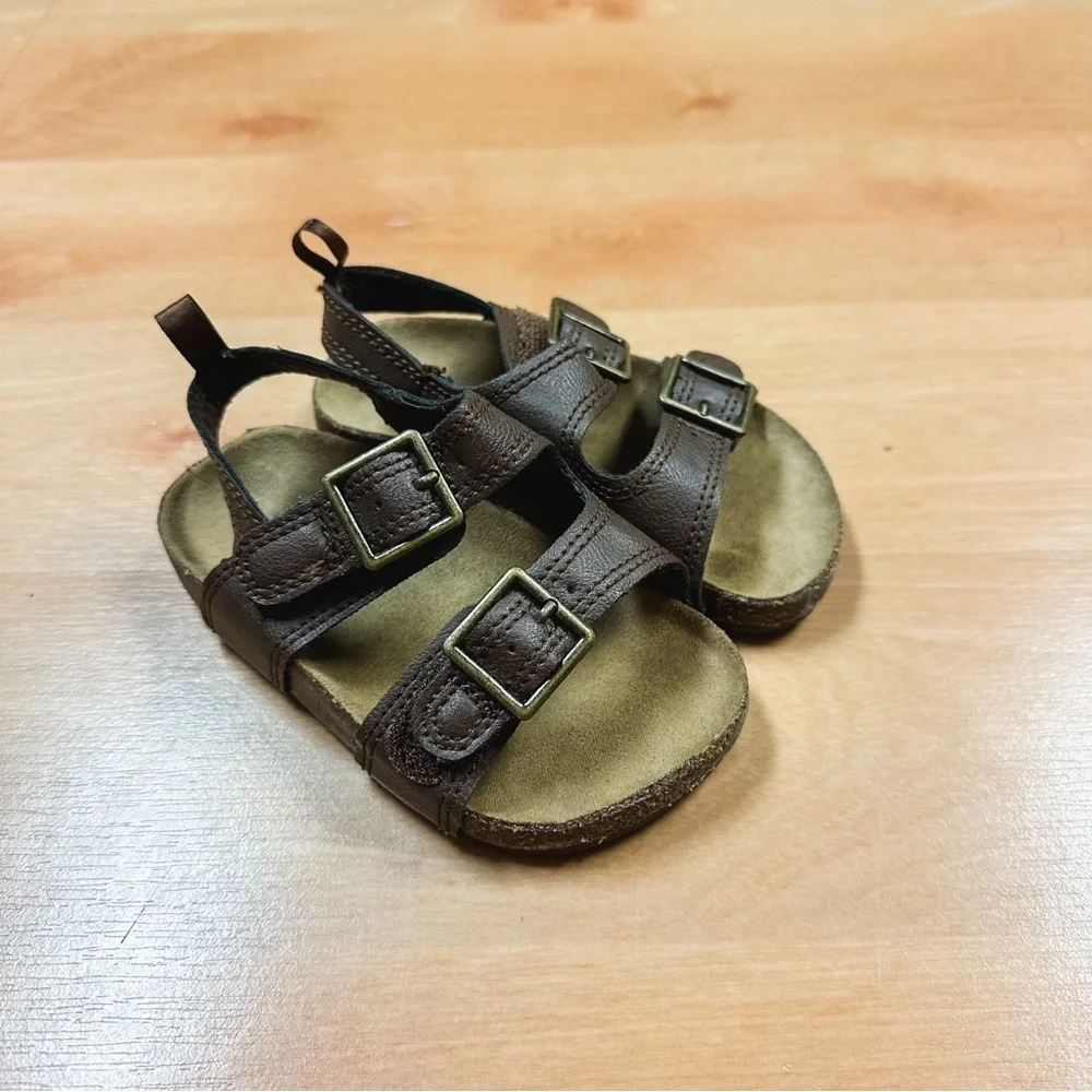 Oshkosh Brown Double Buckle Bruno Sandals Toddler Size 6